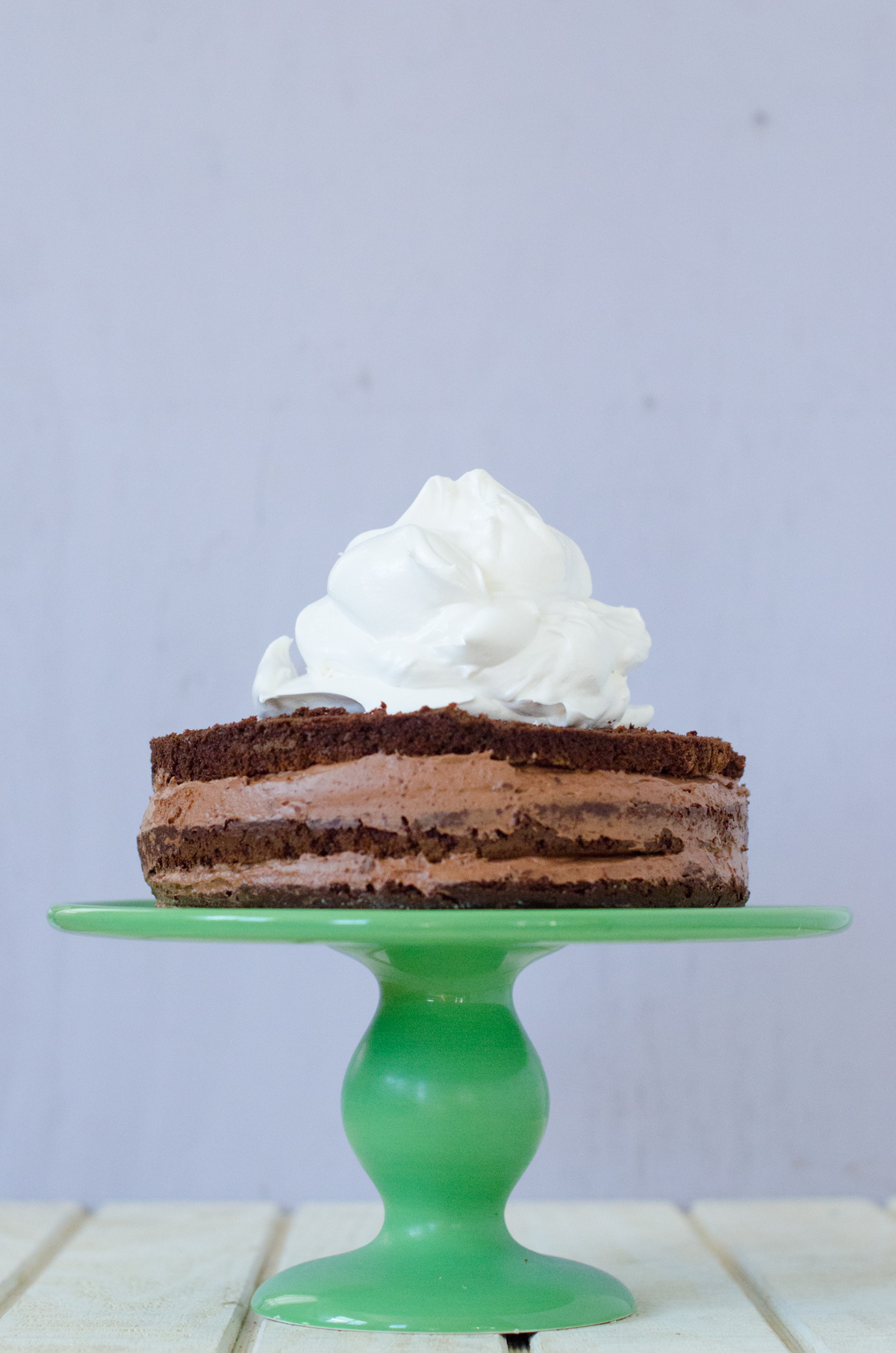 Mocha Mousse Marshmallow Cake from ChefSarahElizabeth.com