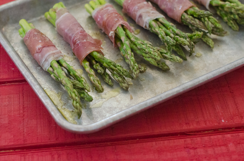 Prosciutto-Wrapped Truffle Asparagus recipe from ChefSarahElizabeth.com
