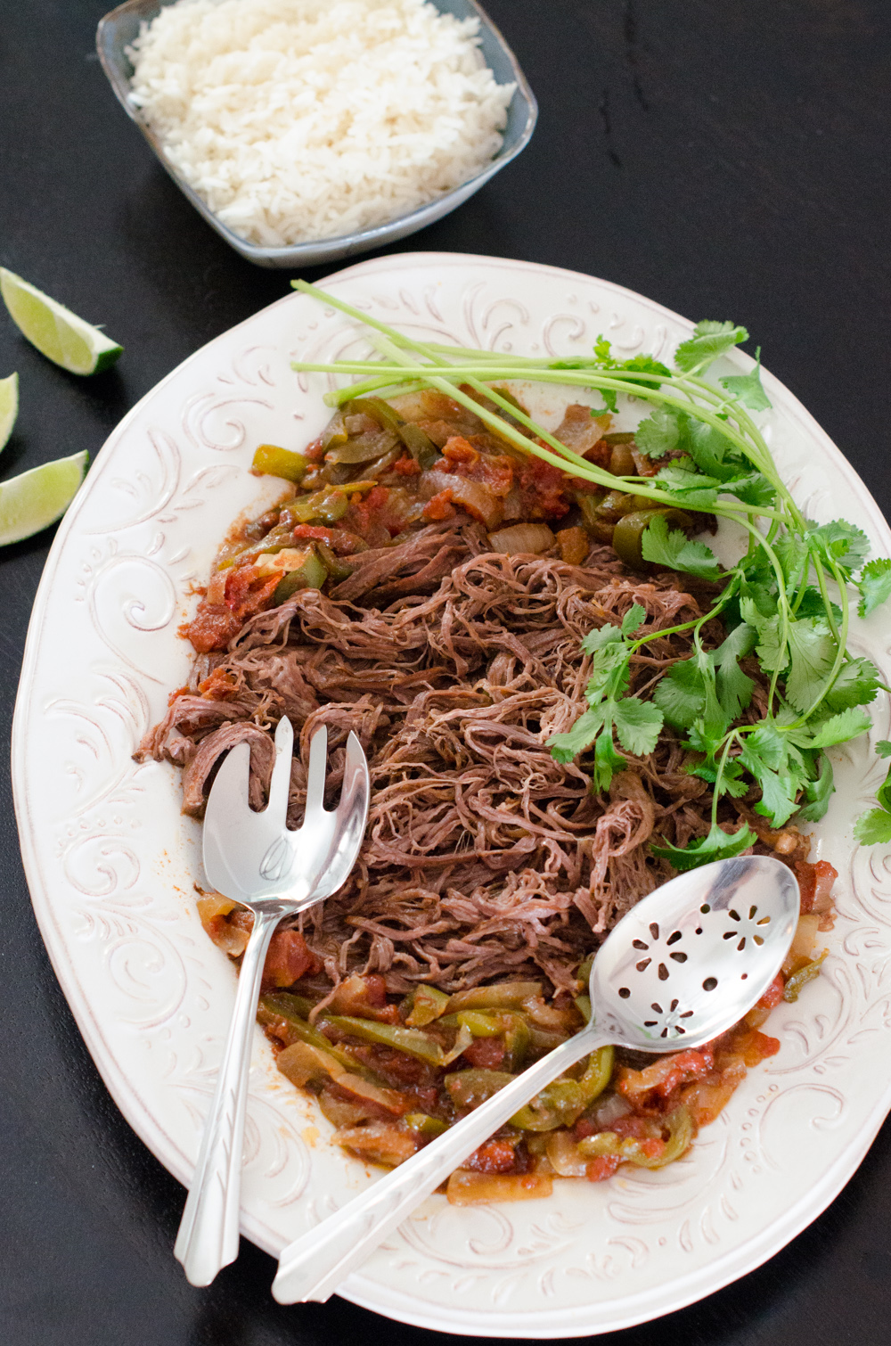 Slow Cooker Ropa Vieja recipe from ChefSarahElizabeth.com