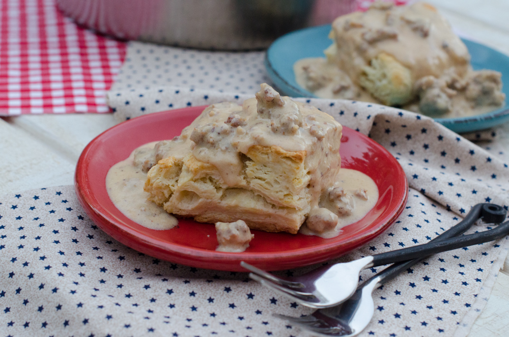 Biscuits and Sausage Gravy recipe from ChefSarahElizabeth.com