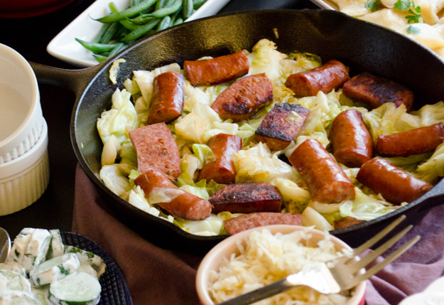 Kielbasa with Cabbage recipe from ChefSarahElizabeth.com