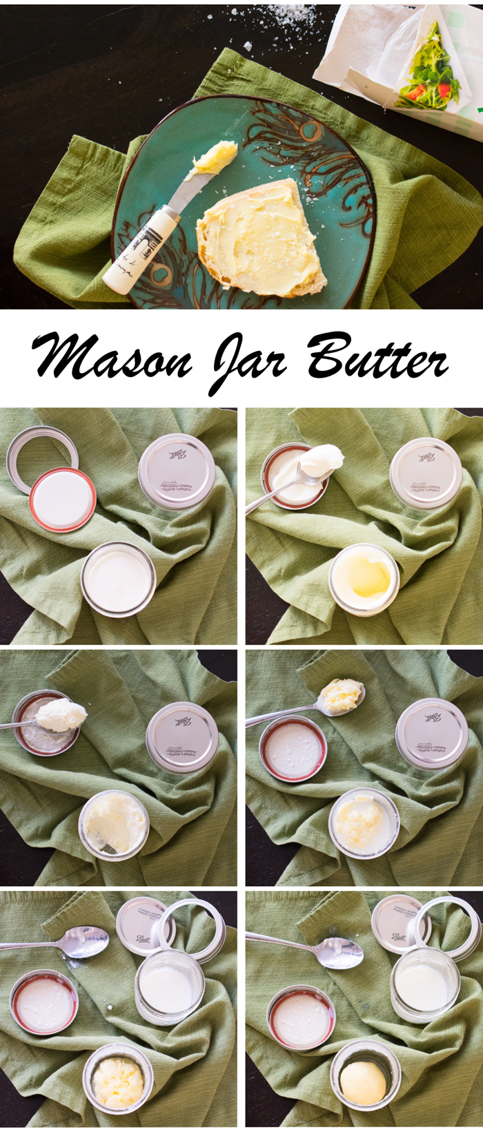 Mason Jar Butter tutorial from ChefSarahElizabeth.com